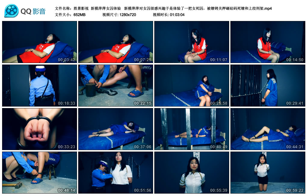 【胜景影视】 新模萍萍女囚体验_绳艺资料库视频资源下载