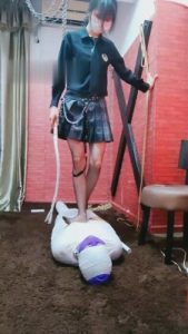 【暴力美学】学生装S绑成木乃伊虐废 G-210817-31_绳艺资料库视频资源下载