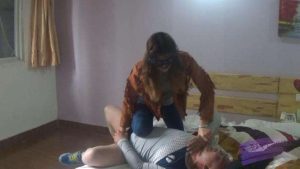 跆拳道美女人肉沙包_绳艺资料库