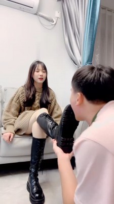【叶子女神】长靴卑微脚下奴 bf19233_绳艺资料库视频资源下载