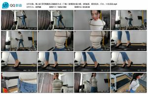 【绳之韵】菲菲绳模的正确健身方式（下集）股绳固定强力棒，3档速度，累到发抖，汗水、口水直流_绳艺资料库视频资源下载