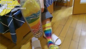 【橘子粥】极限挑战!透明鞋加彩虹袜的连续踏步跳踩_绳艺资料库视频资源下载
