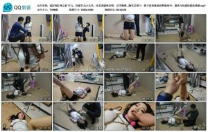 绳之韵 可儿，性感日式少女风，丝足美腿帆布鞋，后手胸缚、大号口球、单脚吊、鞭打_绳艺资料库