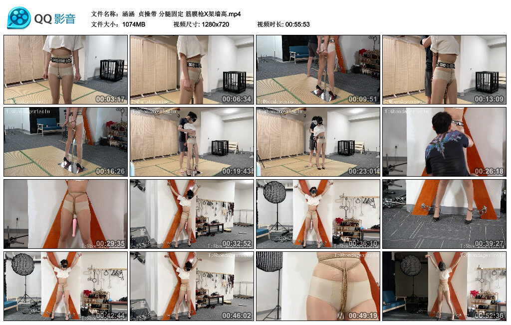 【涵涵】贞操带 分腿固定 筋膜枪X架墙高_绳艺资料库视频资源下载