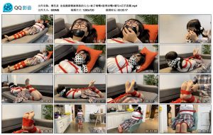 【缚艺录】定拍微剧情被绑架的七七~袜子堵嘴+胶带封嘴+驷马+后手直臂_绳艺资料库视频资源下载
