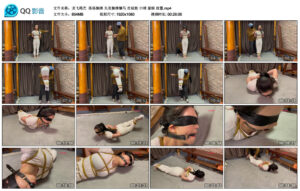 【龙飞绳艺】落落捆绑头发捆绑驷马打屁股口球蒙眼放置_绳艺资料库视频资源下载