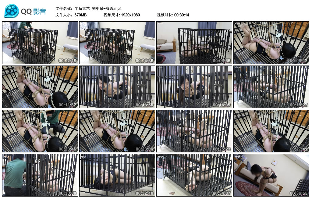 【半岛束艺】笼中吊~海语_绳艺套路直播视频资源网