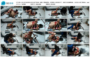 新人欣月油亮肉丝全包头套严密封堵,蜷缩一团极限固定_绳艺资料库