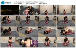 【随心原创】雅熙骚气的紫色韵味夫人扎带极限后手口舌舔_绳艺资料库