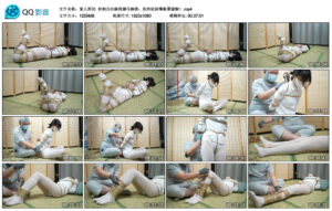 【象人原创】朝朝白丝麻绳驷马捆绑,肌肉贴封嘴眼罩蒙眼!_绳艺资料库