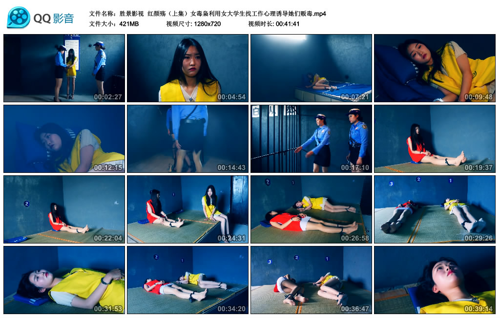 【胜景影视】红颜殇（上集）女毒枭利用女大学生找工作心理诱导她们贩毒_绳艺资料库