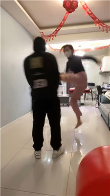 图片[7]-精神小妹】跆拳道妹妹真人靶训练