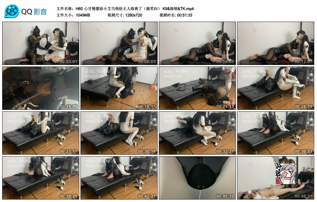 【H60】心甘情愿给小艾当狗给主人舔爽了（搞笑向）K9&舔银&TK_绳艺资料库视频资源下载