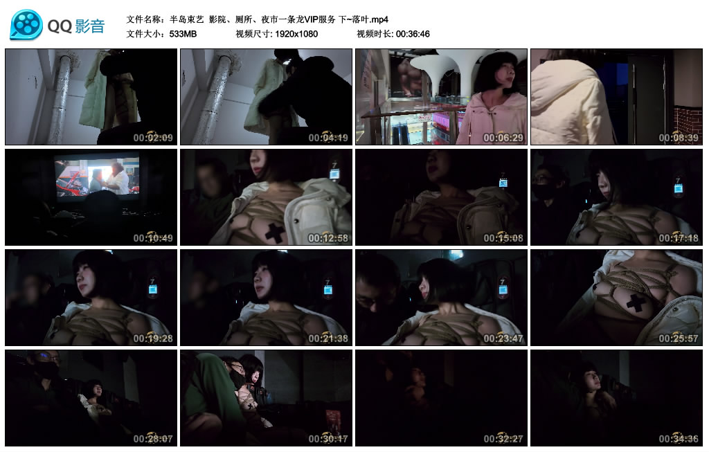 【半岛束艺】 影院、厕所、夜市一条龙VIP服务 下~落叶_绳艺资料库