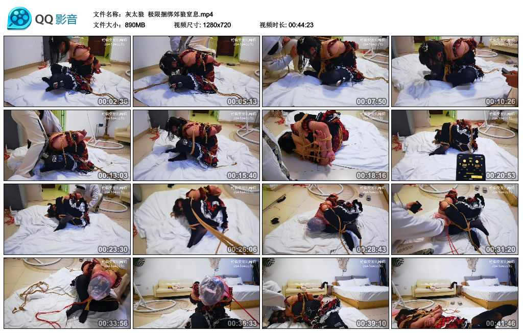 【灰太狼】 极限捆绑郊狼窒息_绳艺资料库视频资源下载